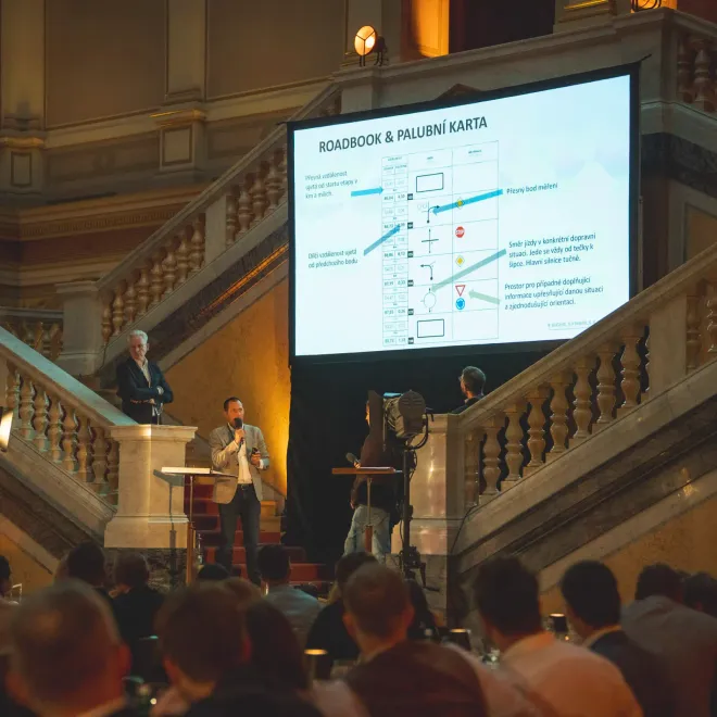 Přednášející na firemní konferenci